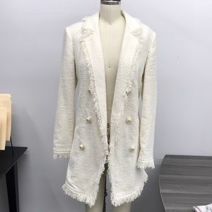 Frayed Pearl Blazer